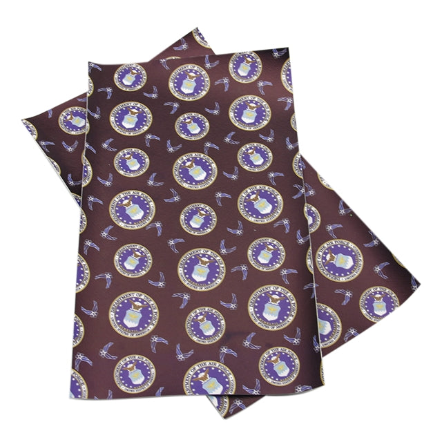 Air Force Litchi Printed Faux Leather Sheet