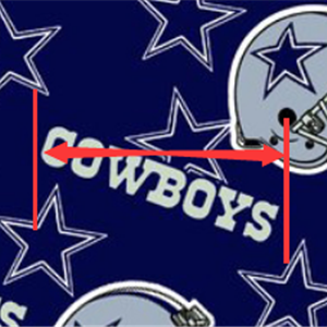 Cowboys Football Litchi Printed Faux Leather Sheet