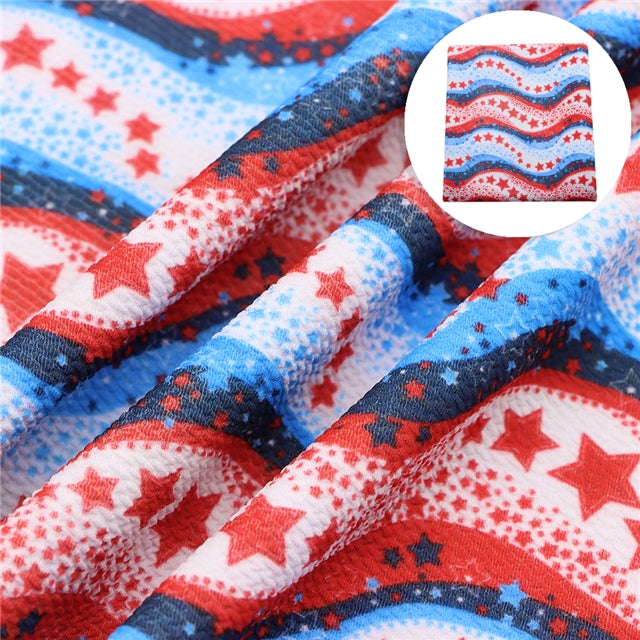 Red, White and Blue Textured Liverpool/ Bullet Fabric