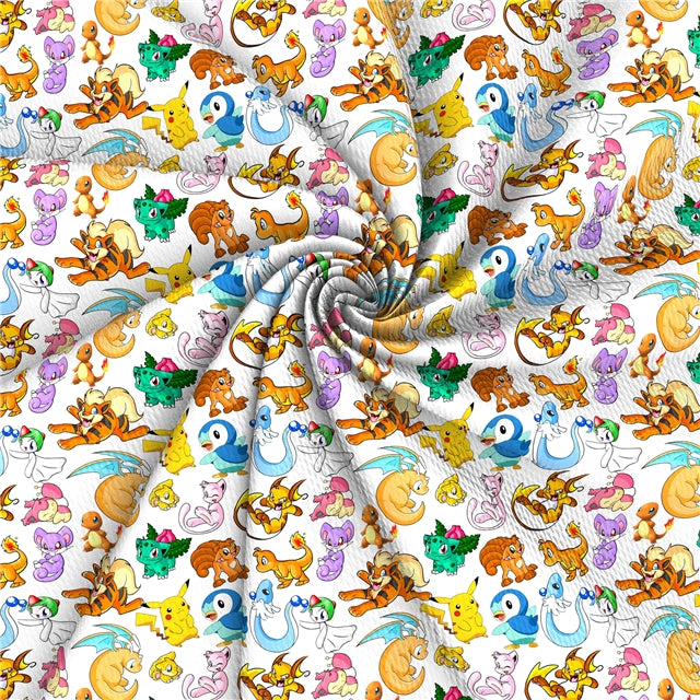 Pokemon Textured Liverpool/ Bullet Fabric
