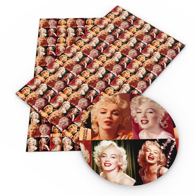 Marilyn Monroe Litchi Printed Faux Leather Sheet