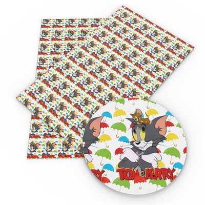 Tom and Jerry Characters Bullet Textured Liverpool Fabric