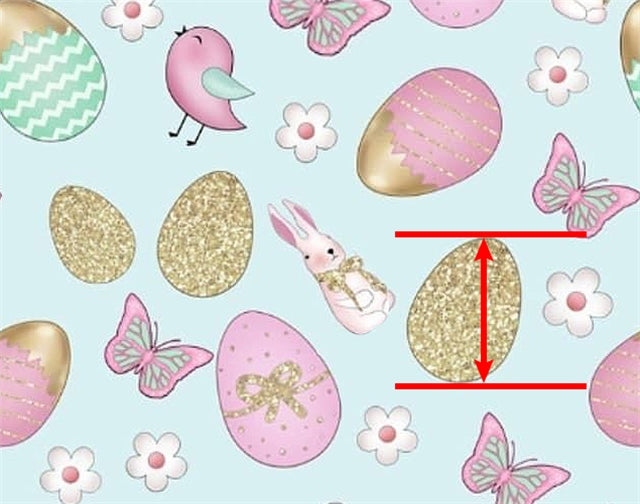 Easter Eggs Litchi Printed Faux Leather Sheet Litchi has a pebble like feel with bright colors