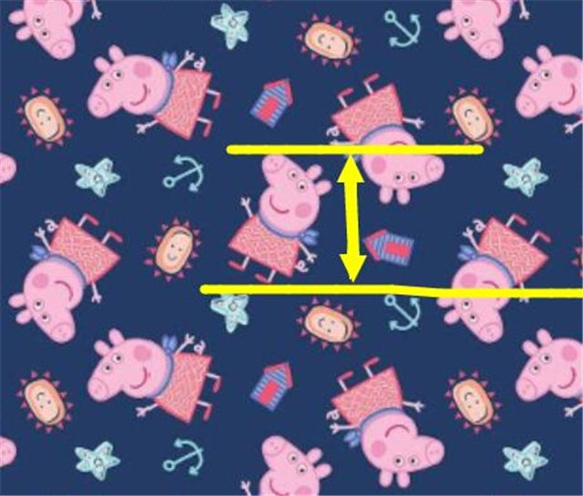 Peppa Pig Litchi Printed Faux Leather Sheet Litchi has a pebble like feel with bright colors