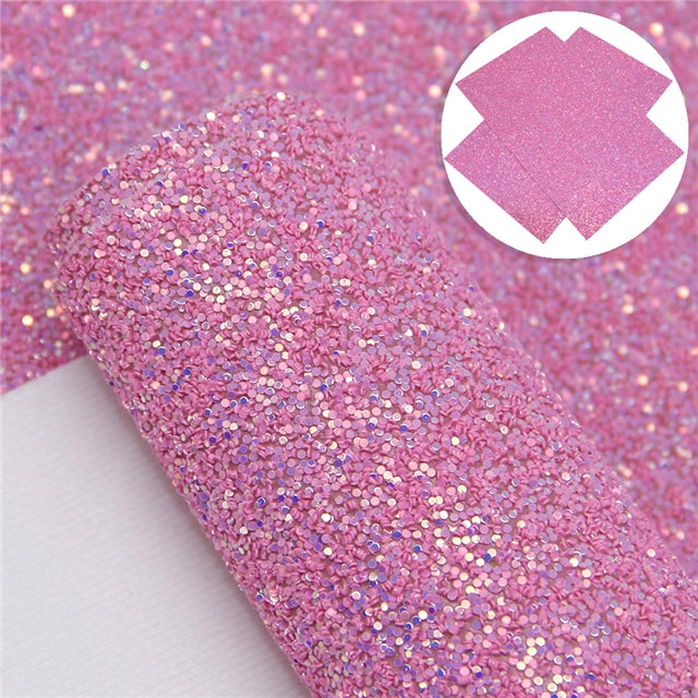 Chunky Glitter Printed Faux Leather Print Sheet