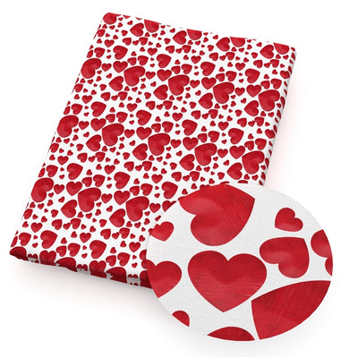 Hearts Valentine Textured Liverpool/ Bullet Fabric with a textured feel