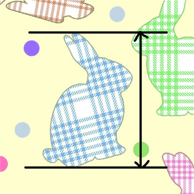 Easter Rabbits Litchi Printed Faux Leather Sheet Litchi has a pebble like feel with bright colors