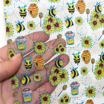 Bees and Hives Printed See Through Sheet  Clear Transparent Sheet