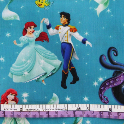 Ariel The Little Mermaid Textured Liverpool/ Bullet Fabric with a textured feel