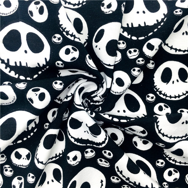 Nightmare Before Christmas Halloween Textured Liverpool/ Bullet Fabric with a textured feel