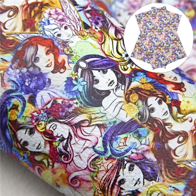Princesses Litchi Printed Faux Leather Sheet Litchi has a pebble like feel with bright colors