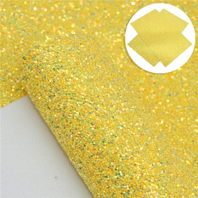 Chunky Glitter Printed Faux Leather Print Sheet