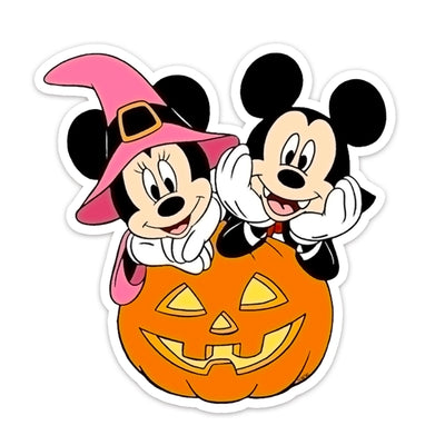 Mickey and Minnie Halloween Pumpkin Resin 5 piece set