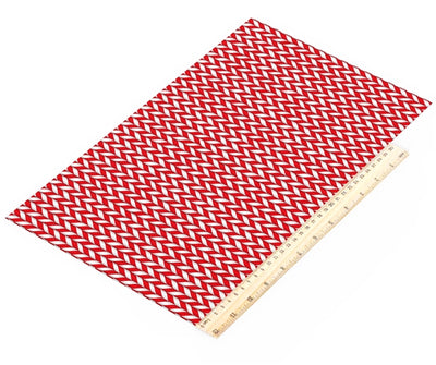 Candy Cane Stripes Litchi Printed Faux Leather Sheet