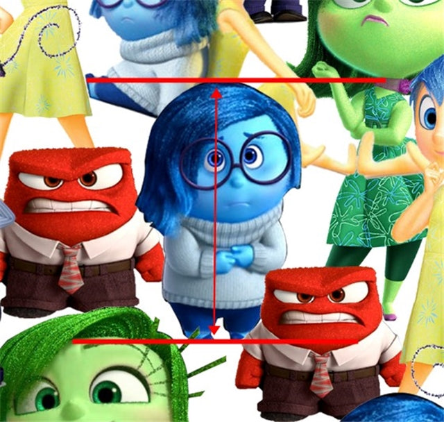 Inside Out Movie Litchi Printed Faux Leather Sheet