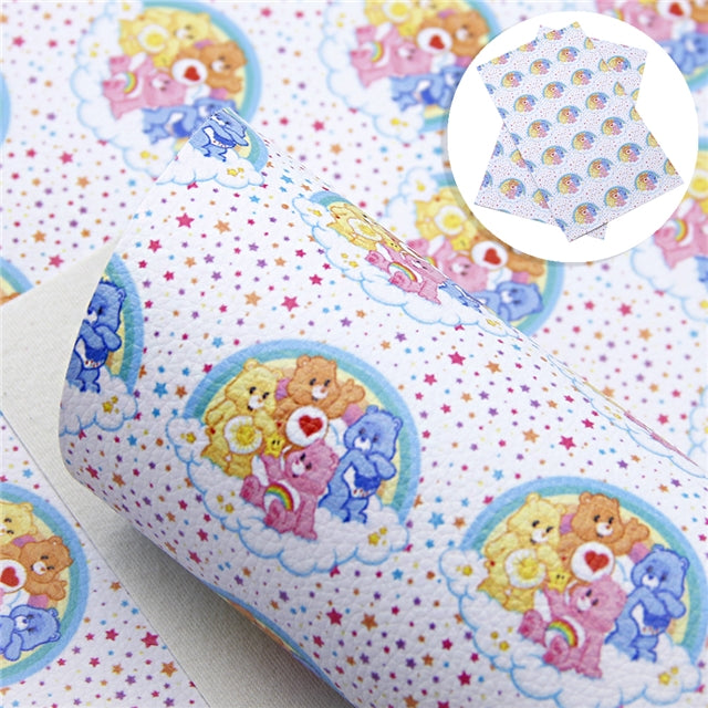 Care Bears Litchi Printed Faux Leather Sheet