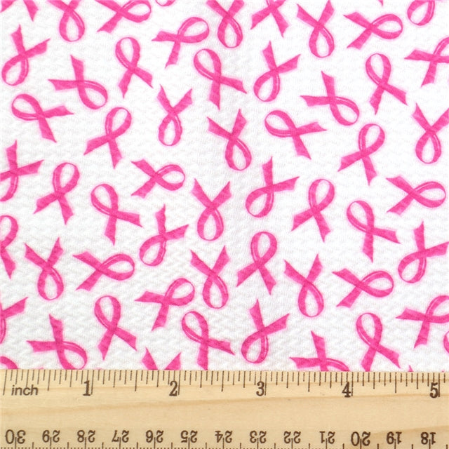 Breast Cancer Awareness Pink Ribbon Liverpool/ Bullet Fabric