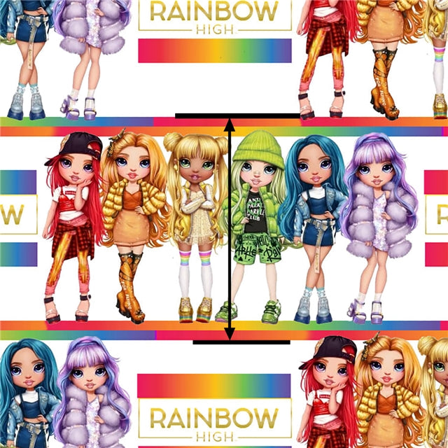 Rainbow High Dolls Litchi Printed Faux Leather Sheet Litchi has a pebble like feel with bright colors