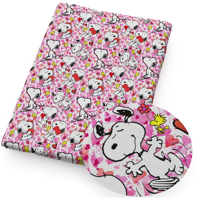 Snoopy Valentine Textured Liverpool/ Bullet Fabric with a textured feel