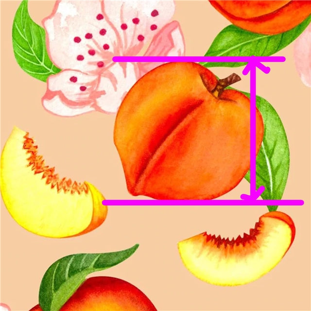 Peaches Litchi Printed Faux Leather Sheet