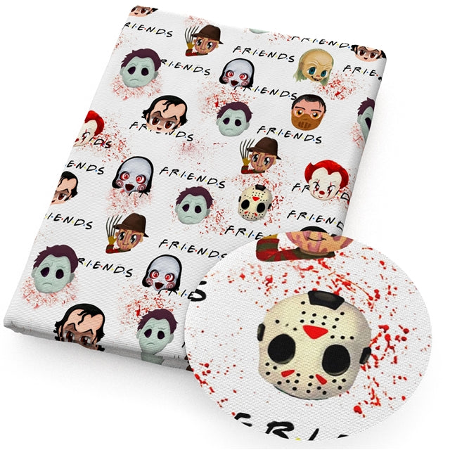 Scary Halloween Movies Bullet Textured Liverpool Fabric
