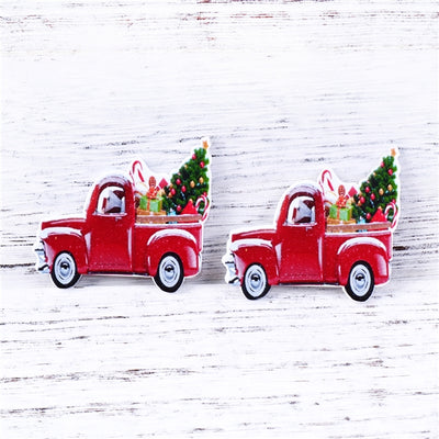 Red Christmas Truck Resin 5 piece set