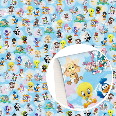 Baby Looney Tunes Litchi Printed Faux Leather Sheet