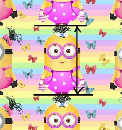 Pink Minions Textured Liverpool/ Bullet Fabric with a textured feel