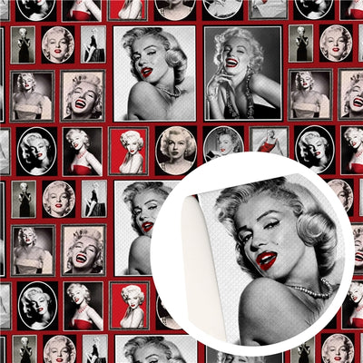 Marilyn Monroe Litchi Printed Faux Leather Sheet Litchi has a pebble like feel with bright colors