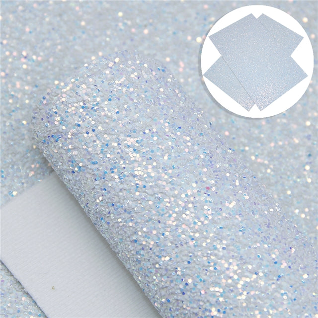 Chunky Glitter Printed Faux Leather Print Sheet