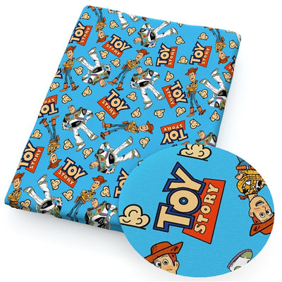 Toy Story Character Litchi Printed Faux Leather Sheet