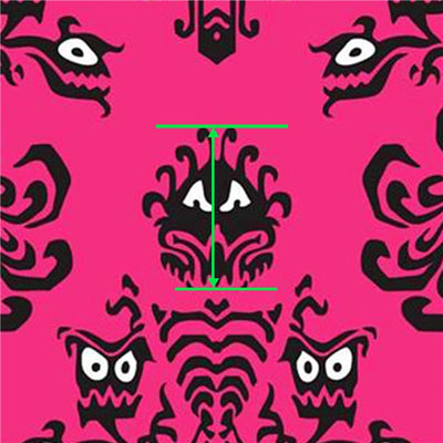 Haunted Mansion Hot Pink Halloween Litchi Printed Faux Leather Sheet