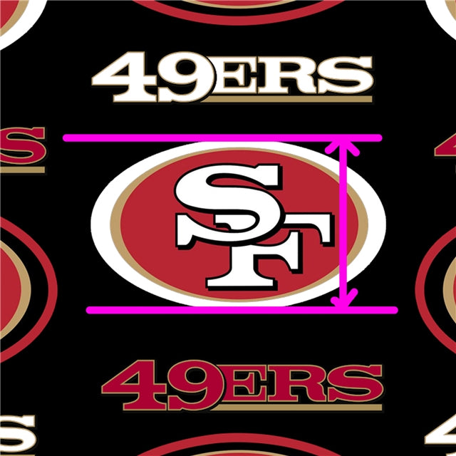 49ers Football Litchi Printed Faux Leather Sheet