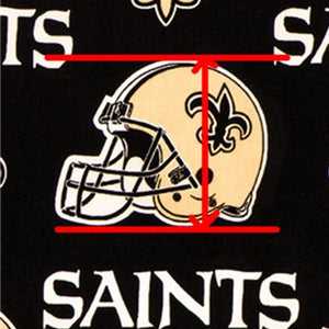 Saints Football Litchi Printed Faux Leather Sheet