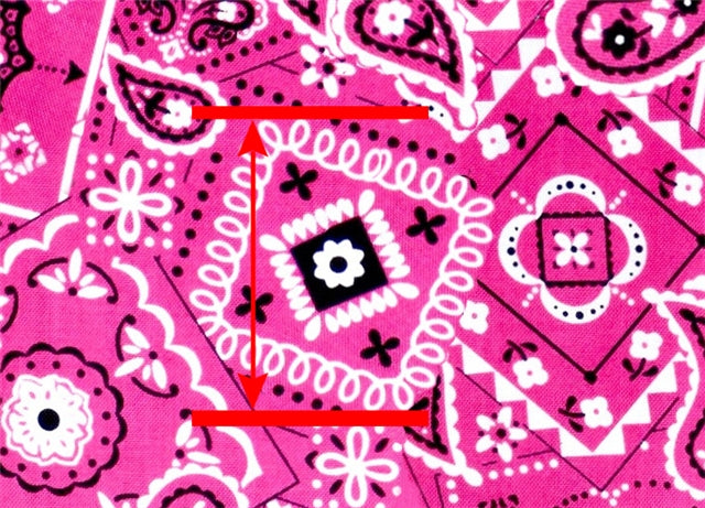 Pink Bandana Litchi Printed Faux Leather Sheet Litchi has a pebble like feel with bright colors