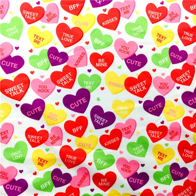 Valentine Heart Candy Textured Liverpool/ Bullet Fabric with a textured feel