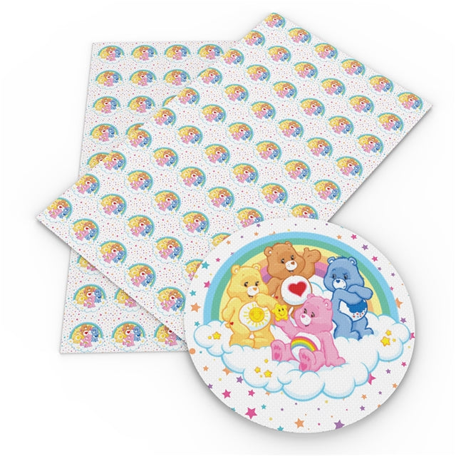 Care Bears Litchi Printed Faux Leather Sheet