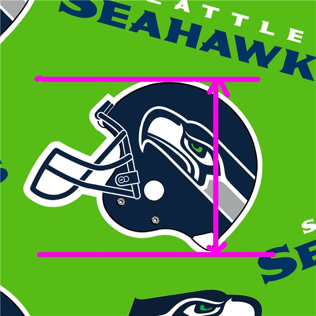 Seahawks Football Litchi Printed Faux Leather Sheet