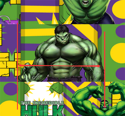 The Hulk Printed Litchi Faux Leather Sheet