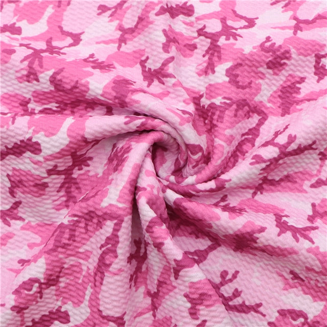 Pink Camouflage Textured Liverpool/ Bullet Fabric