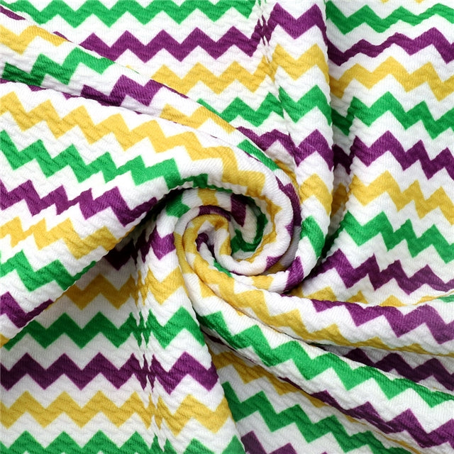 Mardi Gras Chevron Textured Liverpool/ Bullet Fabric with a textured feel