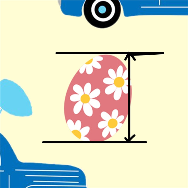 Easter Truck Printed Faux Leather Sheet