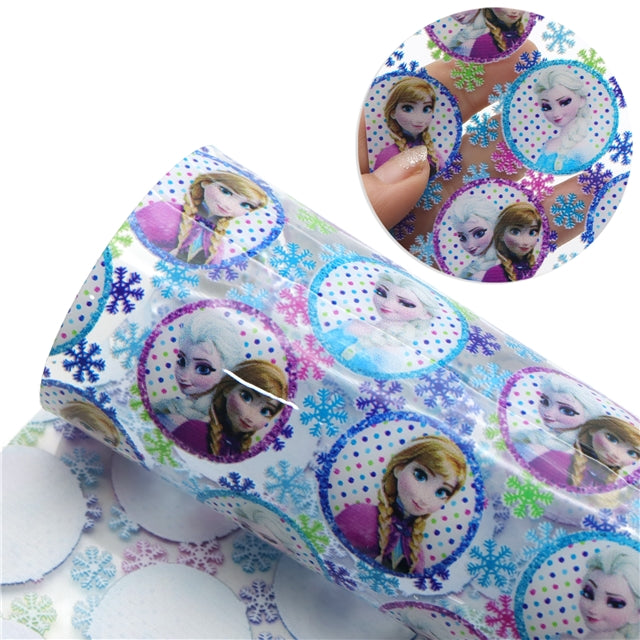 Frozen Princesses Printed See Through,Clear, Transparent Sheet