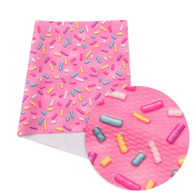 Donut Sprinkles Textured Liverpool/ Bullet Fabric with a textured feel