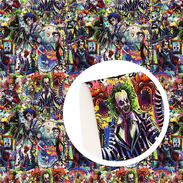 Beetlejuice The Movie Smooth Printed Litchi Faux Leather Sheet