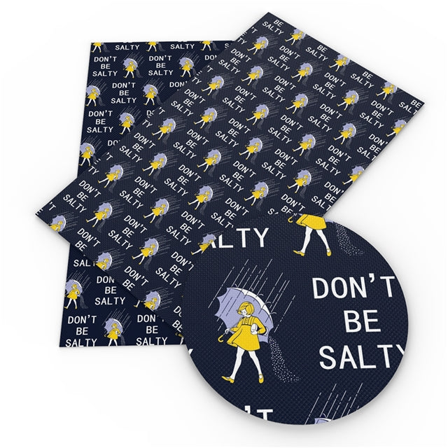 Salty Girl Litchi Printed Faux Leather Sheet