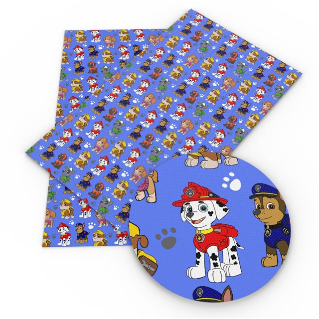 Paw Patrol Characters Textured Liverpool/ Bullet Fabric