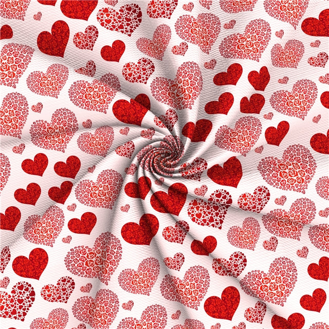Hearts Valentine Textured Liverpool/ Bullet Fabric with a textured feel