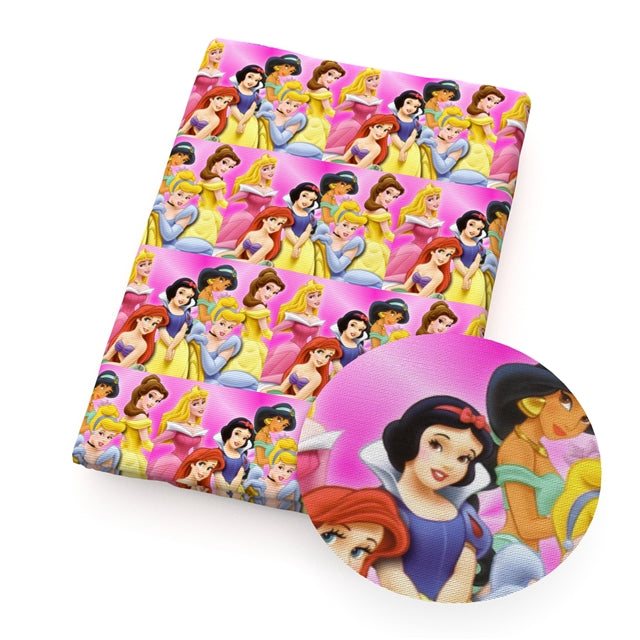 Princesses Printed Faux Leather Sheet
