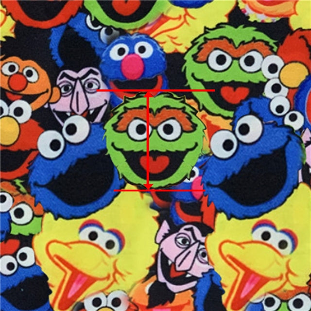 Sesame Street Litchi Printed Faux Leather Sheet Litchi has a pebble like feel with bright colors